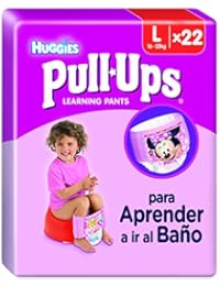 Huggies Pull-Ups - Braguitas de aprendizaje para niñas, talla L (16-23 kg), 22 braguitas, Pack de 2