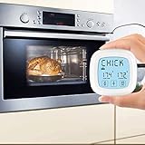 AMIR Grillthermometer, Bratenthermometer Digital, BBQ Grill Thermometer, Touchscreen Ofenthermometer mit Zeitmesser, 8 voreingestellten Temperaturen und Sonden für das Indoor/Outdoor Grill, Backofen - 