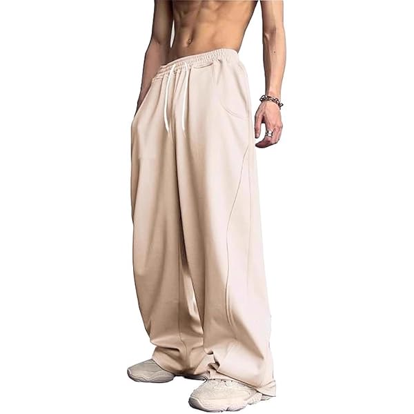 Pantaloni Hippie Larghi Uomo, Jeans Denim A Gamba Larga, Streetwear Estivo, Vestibilità Comoda, Stile Skater Vintage