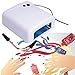 Nestling® UV Gel Nail Art Lamp Dryer Manicure Light Gellish Curing Timer 36W + 4 x 9W Blubs (White)