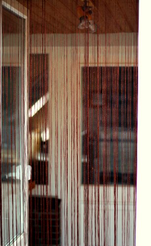 1001 Wohntraum F02 Fadenstore, 100 x 200 cm, Fadengardine, Fadenvorhang, Raumteiler, Gardinen, braun - 4