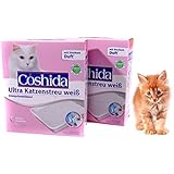 12 Liter **2 Packungen** Katzenstreu Klumpstreu ultra weiss mit DUFT