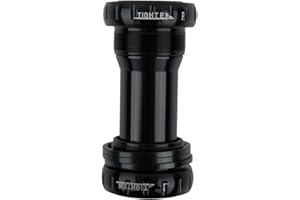 GLFLOW BB52 68-73mm Bicycle Ceramic Ball Bearing Bottom Bracket， Aluminum Alloy For Mountain Road Bike Parts Crankset Installation (Black)