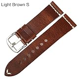 Comradesn Ersatzarmbänder Vintage Lederband Uhrenarmband Fettleder Uhren Zubehör Armband 20 Mm 22 Mm 24 Mm Rot Armband für Longines