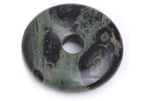 GEM-INSIDE CREATE YOUR OWN FASHION SHGbeads Wunderschöner natürlicher blauer Rhyolith, Kambaba-Jaspis, Edelstein, 35 mm, lose Perlen zur Schmuckherstellung, 1 Stück