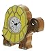Tortoise Clock : Handcrafted Wooden Christmas Gift Idea : On/off alarm switch on reverse : Top Hand Painted Xmas Presents for Boys, Girls, Kids, Children & Fun Loving Adults! : Height approx 12cm