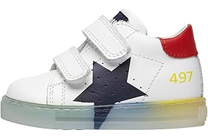 Falcotto Salazar VL-Zapatillas de Piel con Estrella-Blanco, Blanco 23