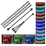 rukun iman CONTROL DE SINCRONIZACIÓN RGB: Diseñado para la placa base con cabezal de tira RGB led de 4 pines (+ 12V, G, R, B), compatible con Asus Aura, Led Asrock RGB, Gigabyte RGB Fusion, MSI Mystic Light, etc. -Pin LED Strip direccionable, busque B07MDY914L)