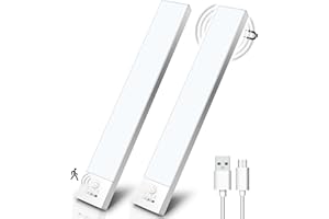 Ylatoial Luce Armadio LED con Sensore di Movimento, 4 Modalità Luce Sottopensile Cucina, USB Lampada LED Ricaricabile, Senza Fili Luci Notturna per Armadio Cucina Scale Corridoio Garage