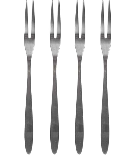 Lot De 6 Fourchettes Acier Inoxydable Poignées Colorées Noir – Table, Barbecue, Camping