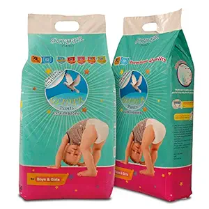 Glider Overnight Extra Absorbency Premium Diapers Pants, XL, 52 Count