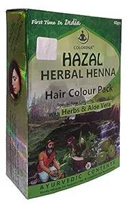 Hazal Herbal Henna Natural Brown (Hair Color Pack) with Herbs & Aloe Vera (Pack of 3)