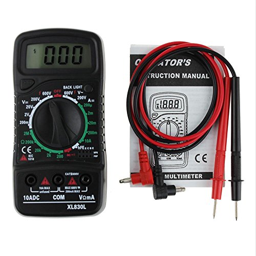 Gazechimp Digital LCD Multimeter 200V / 600V Voltmeter Amperemeter Ohmmeter Tester DC / AC-Spannung Schwarz - 9