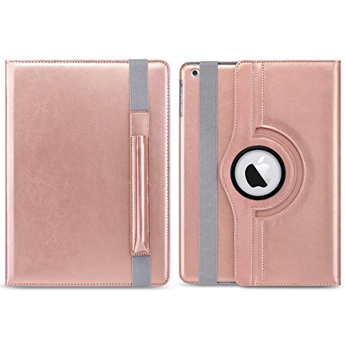 iPad Air Hülle, ULAK 360 Grad Rotierend Stand Smart Cover Case Schutzhülle Tasche Etui mit Auto Schlaf / Wach Funktion für Apple iPad Air/iPad 5th 2013 (Rosé Gold) - 7