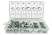 Produktbild Schlauchschellen Sortiment Box/Set aus verzinktem Edelstahl, 34 Stück & 6 verschiedenen Größen/Rohrschellen / Schlauchklemmen/Schlauchschellen Set