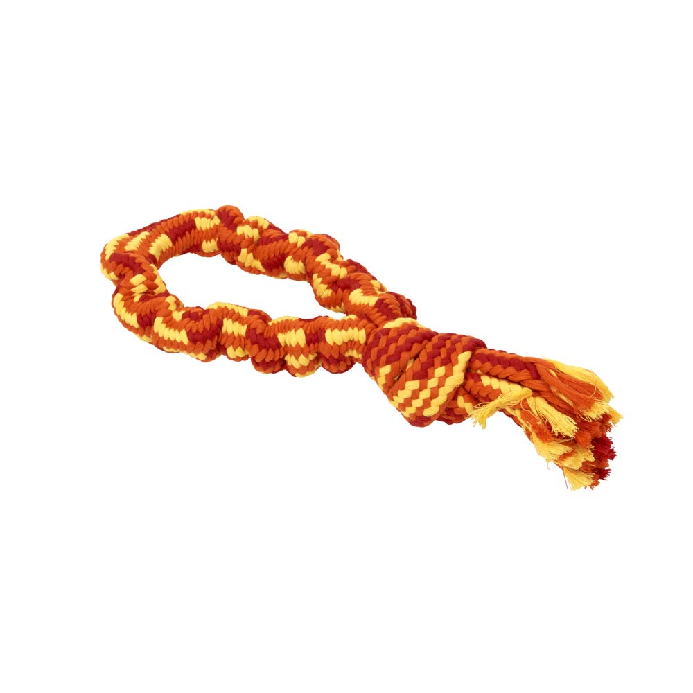 Kruuse Buster Dog Toys, Bungee Rope Single Knot, Orange, 13 in