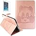 Produktbild Apple iPad Air/ipad 5(2013) Smart Case Hülle mit Panzerglas,ISENPENK Original Flip Bookstyle samrt cover Wasserdicht Shockproof Anti Slip Protection Stoßfest Leather Case mit Standfunktion,3D Panda Muster Pattern Wallet Case mit Intern Karte Schlitz,Outdoor Stoßdämpfend Smart Case Sleep/Wake Funktion Luxus Wallet Tasche Schutzhülle Leathertasche für Apple iPad Air/ipad 5(2013) 9.7Zoll[rosa]+Panzerglas/Schutzfoile/Scutzglas