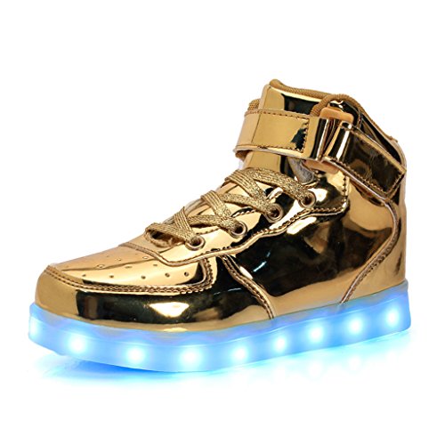 DoGeek Schuhe LED 7 Farbe USB Aufladen Leuchtend Sportschuhe Led Sneaker Turnschuhe Unisex-Erwachsene Herren Damen (Bitte bestellen Sie eine Nummer grösser)