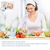 VOSMEP 2017 Neu Video Baby Monitor Babyphone mit Kamera Drahtloser Digital mit Smart Touch Screen + Gegensprechfunktion + Nachtsicht + Lullabies + Temperatursensor BM024 - 6