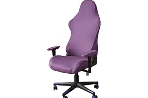 LIFEDX Juego de 4 fundas para silla de juegos, funda giratoria para silla de oficina con reposabrazos/respaldo de silla, fundas elásticas para silla de videojuegos, estilo de carreras, silla de oficina, sin