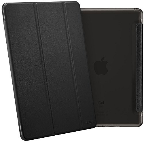 iPad Air 2 Hülle, ESR® Auto Schlaf/Aufwachenen Funktion Ledertasche mit Translucent Rücken Abdeckung (Silikon Rahmen + Hart PC Zurück) mit Kühlloch Schutzhülle für iPad Air 2 / iPad 6 (Schwarz) - 8