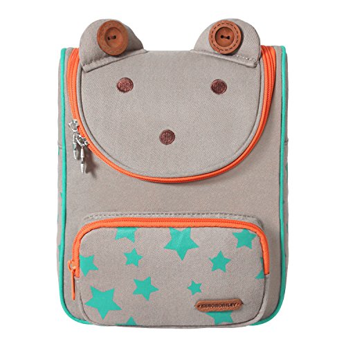 Preisvergleich Produktbild Vox Kinderrucksack Kleinkind Kindergartenrucksäcke Tier Babyrucksack Jungen mit Brustgurt Leine Grau