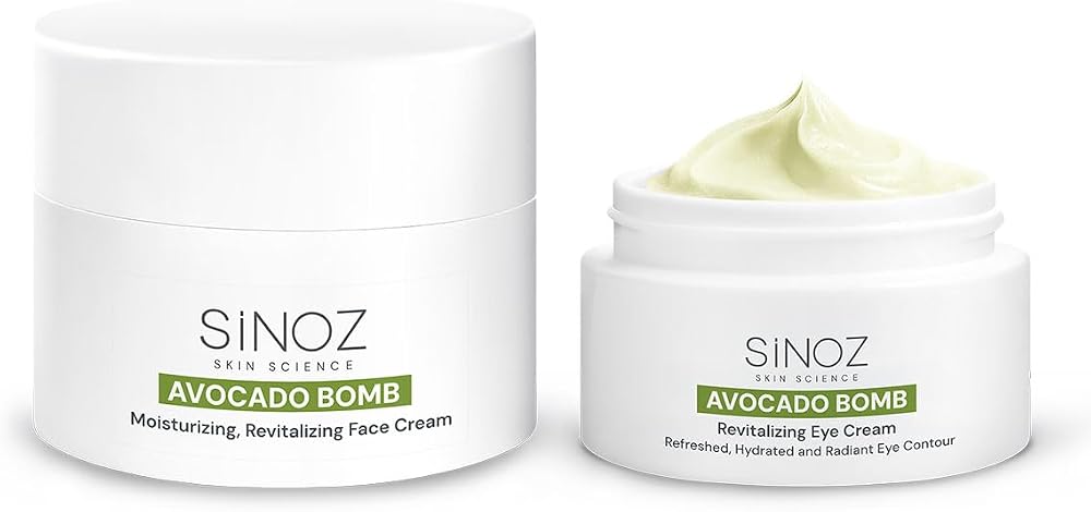 Sinoz Avokado Bomb Yoğun Nemlendirici Yüz Kremi & Göz Kremi 2'li Bakım Seti