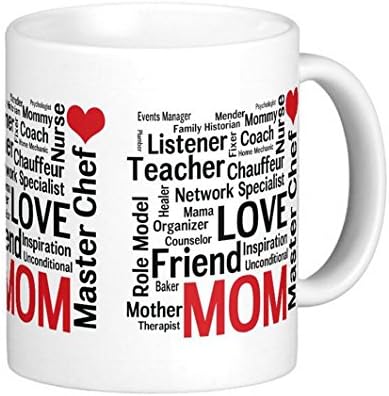 LVSURE mugs Custom mug with room for 8 square shaped photos and a monogram.11 oz Classic White Mug - Tea Mug Coffee Cup - Gift - Customize mug