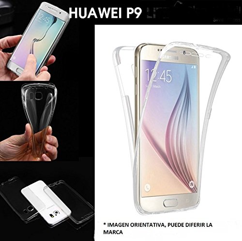 HUAWEI P9 LITE FUNDA DE SILICONA DELANTERA   TRASERA DOBLE 100  TRANSPARENTE