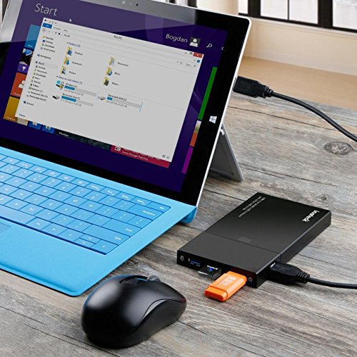 Inateck 3-Port USB 3.0 Hub mit 2,5 Zoll USB 3.0 Festplatte Externes Gehäuse für 9,5mm 7mm 2,5 Zoll SATA HDD SSD, Unterstützung von UASP - 6