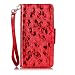Produktbild Nancen Wallet Case Hülle für LG K4(2017) ,Schmetterling Muster Flip Funktion Kartenfächer Magnet Etui LG K4(2017)