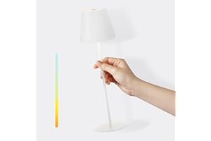 ‎GGII GGII Led Tischlampe Akku, Dimmbar Led Tischleuchte Kabellos Aluminium, IP54 Wasserdicht Aufladbare Lampe, Tragbar Akku Kabellose Tischleuchten Aufladbar für Restaurant Innen Außen