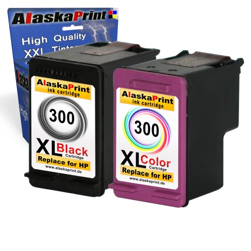 Premium 2er Set kompatible Tintenpatronen als Ersatz für HP 300 XL Druckerpatronen für hp deskjet d1660 hp deskjet d5560 hp deskjet d2560 hp deskjet f4580 hp deskjet f2480 hp deskjet f2420 hp deskjet c5560 tinte hp photosmart c4680 (Schwarz , Farbig) 1x300b-1x300c-hp