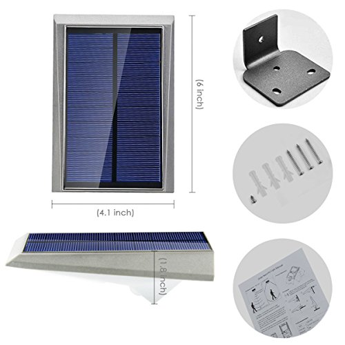 Solarleuchte 18 LED Solarlampe, Solar-Bewegungs-Sensor-Licht, SOONHUA Wasserdichte Sicherheit Solarbetriebene Außenleuchte, Bewegung Aktiviert Auto Ein / Aus PIR Menschliche Bewegung Wandleuchte für Garten, Patio Hof Zaun Deck Gehwege - 3