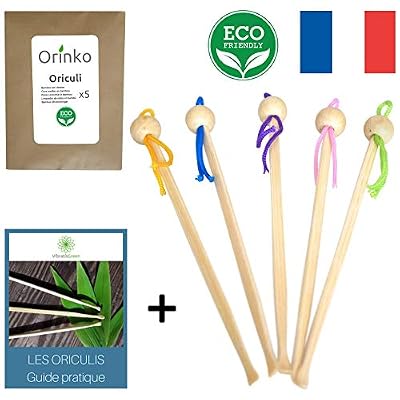 Orinko Oriculi en Bambou 5x - Cure Oreille Écologique pour Remplacement Coton Tige | Design Original + E-Book