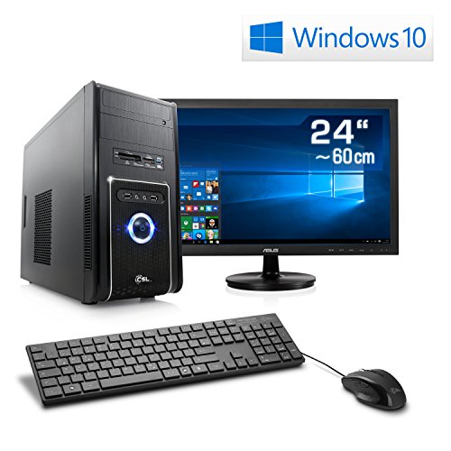 CSL Sprint Vision X6467 - AMD A8-6600K APU 4x 3900 MHz, 16 GB RAM, 1000 GB HDD, Radeon HD 8570D, DVD-RW, USB 3.1, 24" ASUS LED TFT, Windows 10