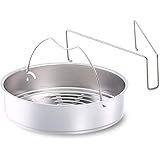 Fissler Inserto per pentola a pressione 22 cm, per cottura a vapore, forato, incluso treppiede