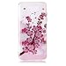 Produktbild LG G6 Hülle, Chreey Glitzer Muster Transparent Handyhülle Niedlich Mode Süß Temperament Weiche TPU Silikonhülle Case Ultra Dünn Kratzfest Durchsichtige Hülle Backcover [Plum Blume]