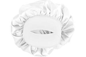MELTU 1 Pack Hair Bonnet for Sleeping, Satin Bonnet with Wide Elastic Band, Silk Hair Wrap for Sleeping, Soft Sleep Cap…