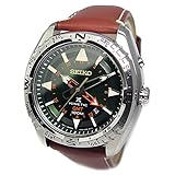 Seiko Herren Analog Quarz Uhr mit Leder Armband SUN051P1