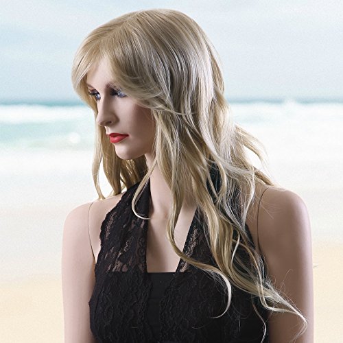 Songmics Neu Perücke Blond Gelockt Lang Haar Wigs WFF046 - 5