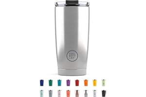 Cool Bottles Termo Café - Bebidas Calientes 5 Horas y Frías 10 Horas - 550 ml - Vaso Térmico de Acero Inoxidable Libre de BPA - Tapa Hermética y Diseño Antimanchas - Metallic Silver