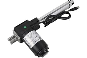 AOCET 12V 24V Attuatore Lineare 100mm 150mm 200mm 300mm 350mm 400mm 500mm Forza 6000N Motore di Sollevamento Elettrico per Impieghi Gravosi con Staffe Montaggio ( Colore : 3.5mm/s-6000N(600KG) , Size : 24V-