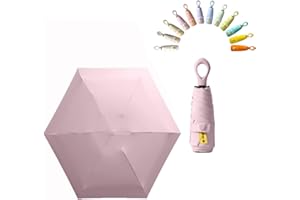 erised's bifrost Mini Faltender Regenschirm Freien UV Schutz,kreativer Ringgriff,Sonnenschutz Klein für Koffer Taschenschirm,Beschichtung Gegen Feuchtigkeitsschäden für Damen und Kinder Reise