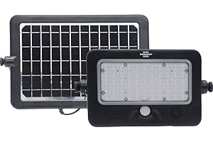 Brennenstuhl Faretto Solare LED da Esterno Con Rilevatore di Movimento SOL ML 1000 Faro LED Esterno Con Pannello Solare Indipendente - Cavo 3m | Illuminazione Ampio Raggio, Rilevatore Movimento 120°