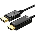 Multibao DisplayPort DP to HDMI Cable, 4K Resolution, Display Port (DP) to HDMI Lead for Monitor,PC,Laptop,Projektor (1 Metre)