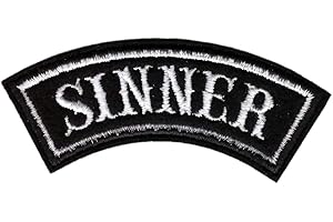 Titan One Europe – Sinner Goth Emo Heavy Metal Black Rocker Biker Patch Toppa (Termoadesiva)