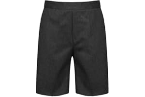 L S U Boys Pull-UP School Shorts Uniform Half Elasticated Back~NO Zip/Clip~ 2-11YEARS