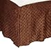 American Baby Company Heavenly Soft Minky Dot Tailored Crib Skirt, Chocolate