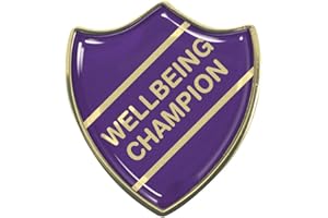 CAPRICORNONE Wellbeing Champion Purple School Shield Badge